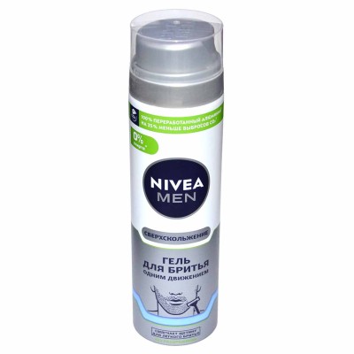Гель для бритья Nivea Men Одним движением 200мл ж/б