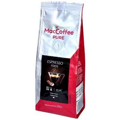 Кофе MacCoffee Pure Espresso Forte жареный в зернах 250гр м/у