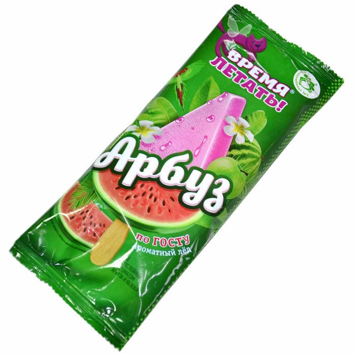 Лед фруктовый Время летать!Арбуз-яблоко 60гр м/у
