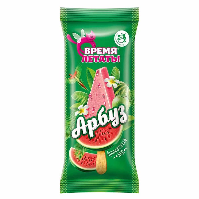 Лед фруктовый Время летать!Арбуз-яблоко 60гр м/у