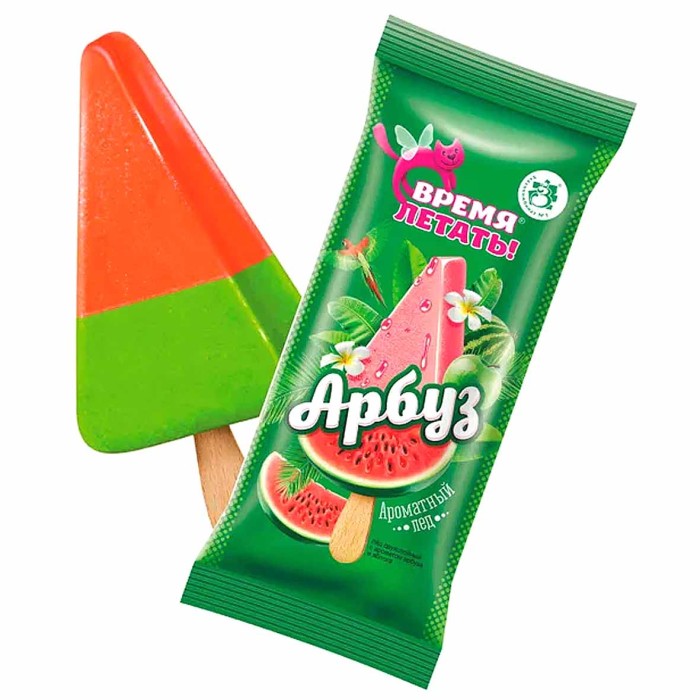 Лед фруктовый Время летать!Арбуз-яблоко 60гр м/у