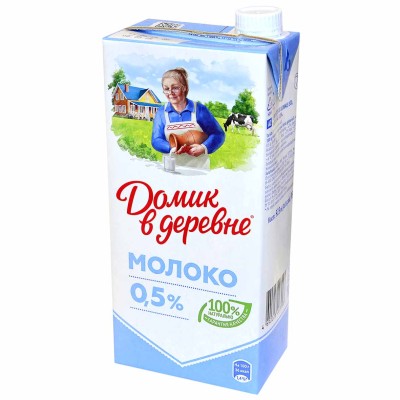 Молоко Домик в деревне ультрапаст 0,5% 0,95л т/п