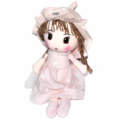 Игрушка мягкая Кукла в шляпе маленькая