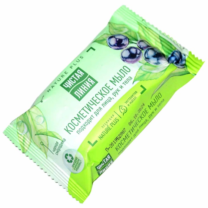 Мыло Чистая Линяя Косметическое смородина 75гр