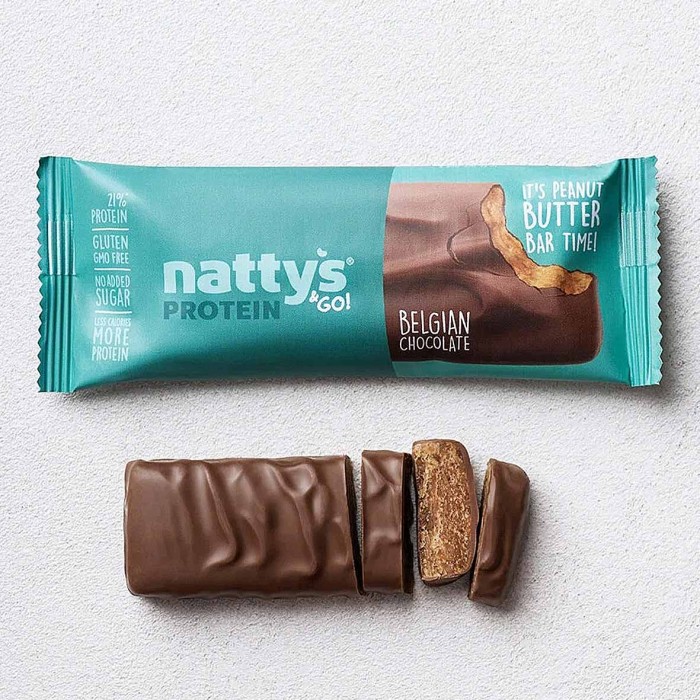 Батончик протеиновый Nattys Go с арахисовой пастой 45гр м/у