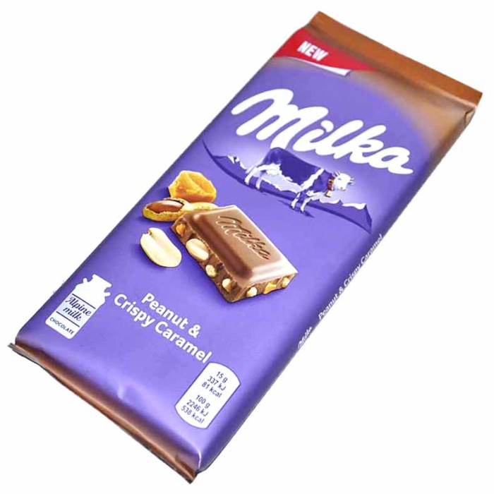 Шоколад Milka Карамель и арахис 90гр м/у