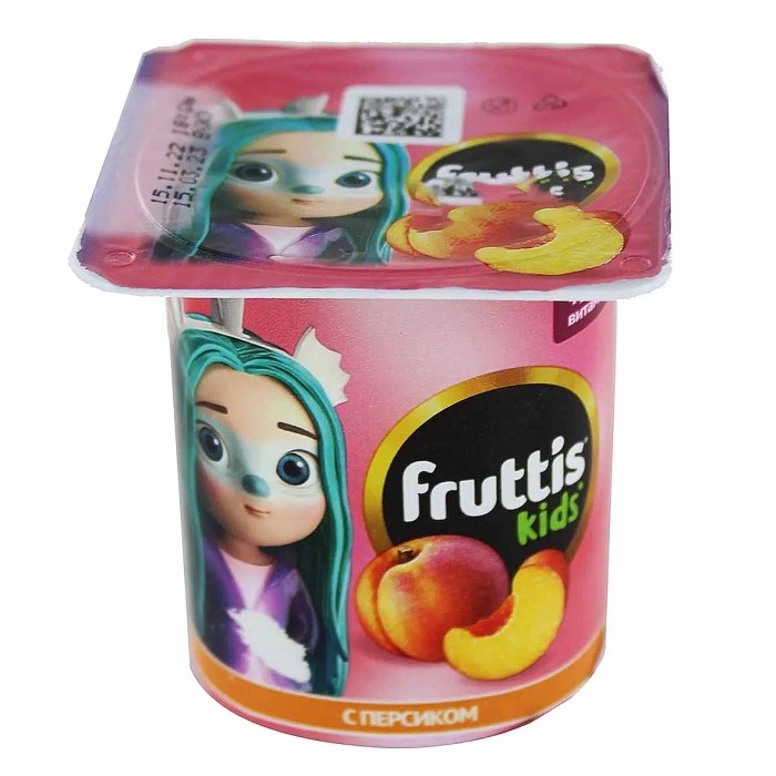 Йогурт Fruttis kids Персик 2,5% 110гр пэт