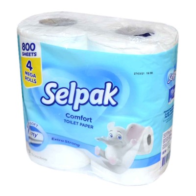 Бумага туалетная Selpak Comfort Long 2сл 4рул м/у