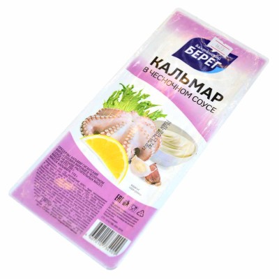 Кальмар Балтийский берег в чесночном соусе 200гр пэт