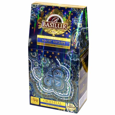 Чай Basilur Magic Nights черный с ягодами и лепестками цветов 100гр к/у