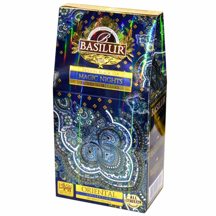 Чай Basilur Magic Nights черный с ягодами и лепестками цветов 100гр к/у