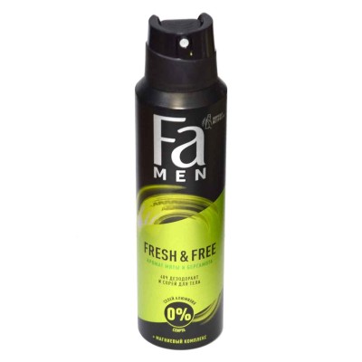 Дезодорант Fa Men Fresh&amp;Free аромат мяты и бергамота 150мл ж/б