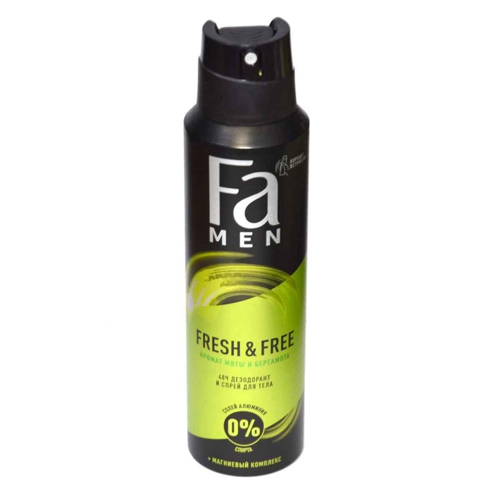 Дезодорант Fa Men Fresh&Free аромат мяты и бергамота 150мл ж/б