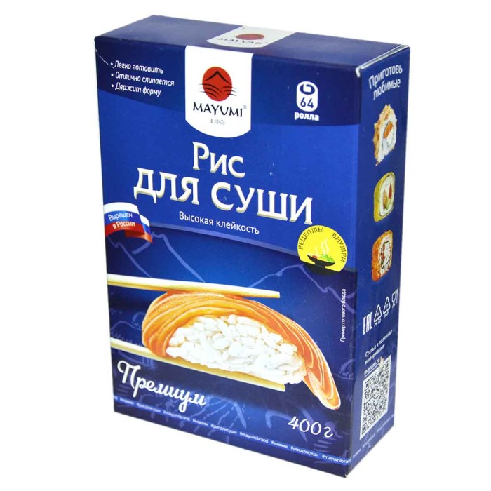 Рис для суши Mayumi 400гр к/у