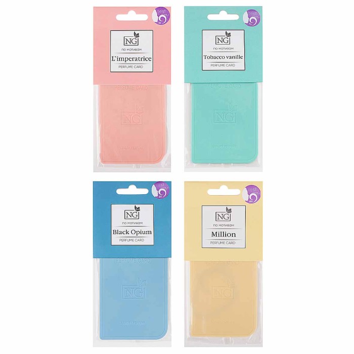 Ароматизатор для авто New Galaxy Perfume Card/l`Imperatrice/Black Opium/ Million/Tobacco Vanille арт