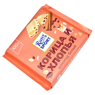 Шоколад Ritter Sport Корица и хлопья 100гр м/у