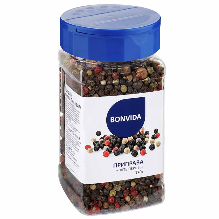 Приправа Bonvida пять перцев 170гр пэт