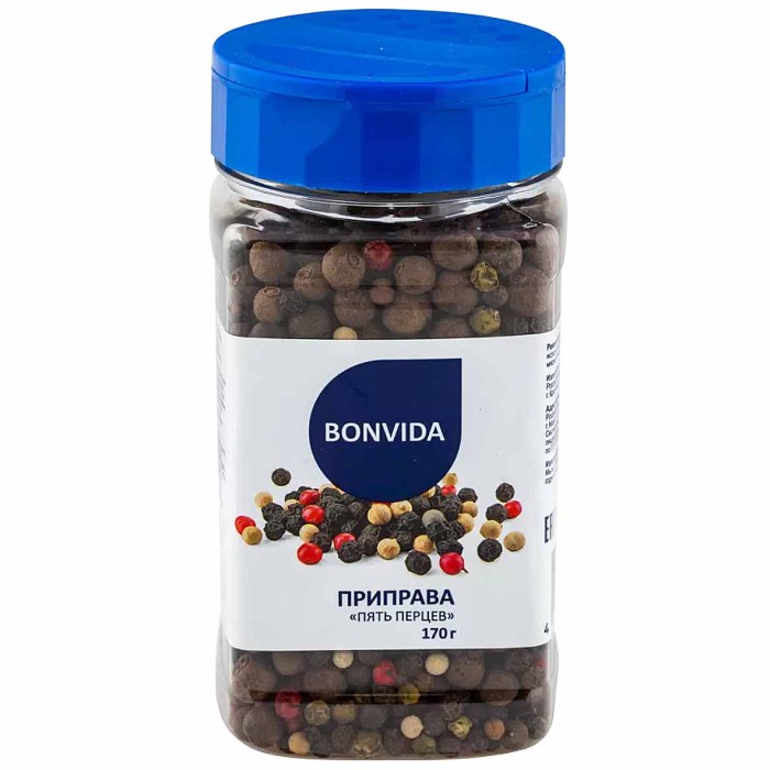 Приправа Bonvida пять перцев 170гр пэт