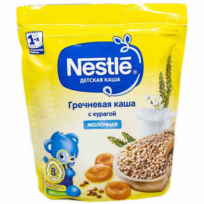 Каша Nestle гречневая молочная с курагой с 5мес 220гр д/п