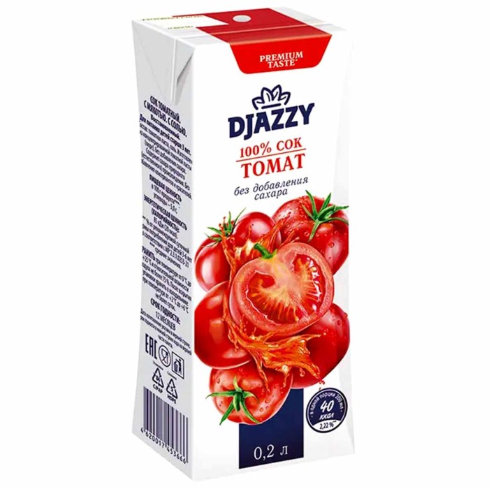 Сок Djazzy Томат 0,2л т/п