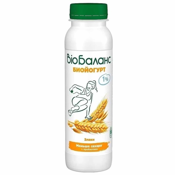 Йогурт питьевой Био-Баланс злаки 1% 270гр пэт