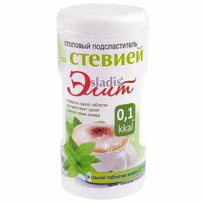 Подсластитель Сладис Элит со стевией 150шт пэт