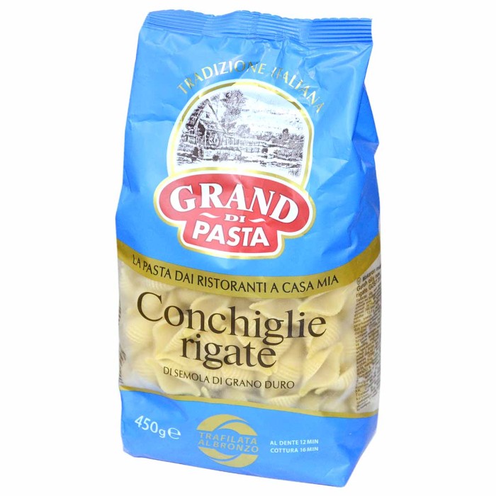 Макароны Grand di Pasta Conchiglie Rigate 450гр к/у