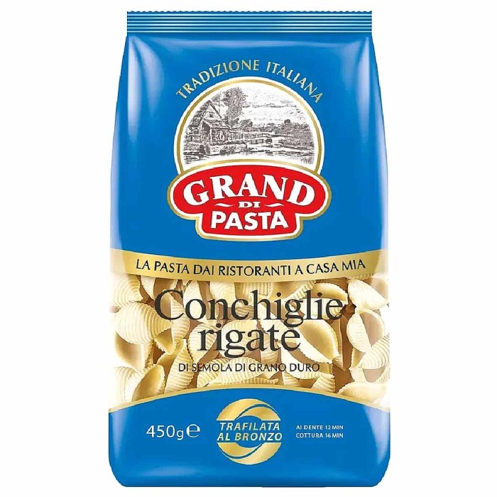 Макароны Grand di Pasta Conchiglie Rigate 450гр к/у
