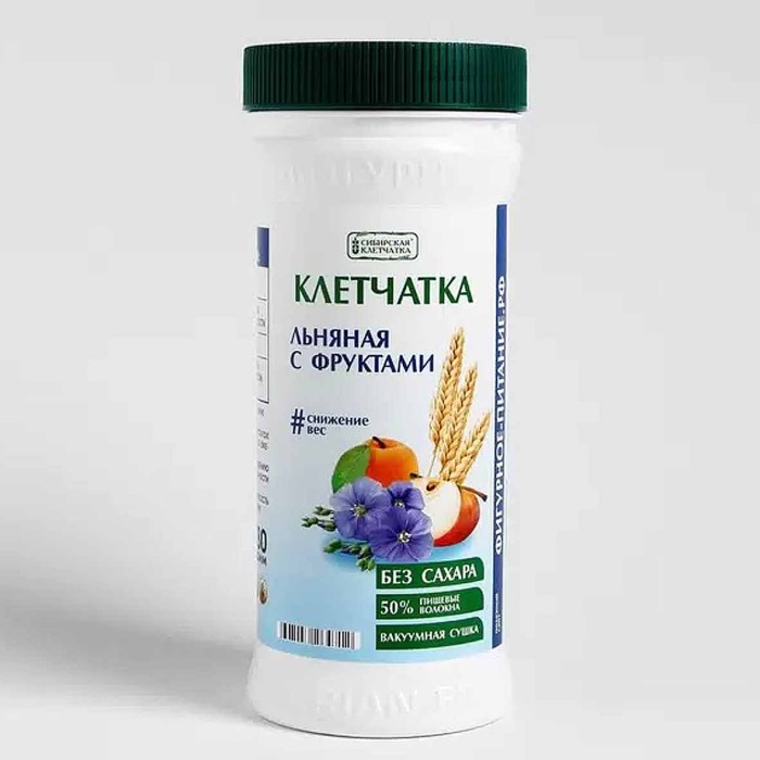 Клетчатка Сибирская клетчатка Льняная с фруктами 280гр пэт