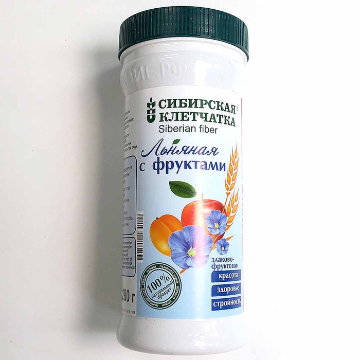 Клетчатка Сибирская клетчатка Льняная с фруктами 280гр пэт