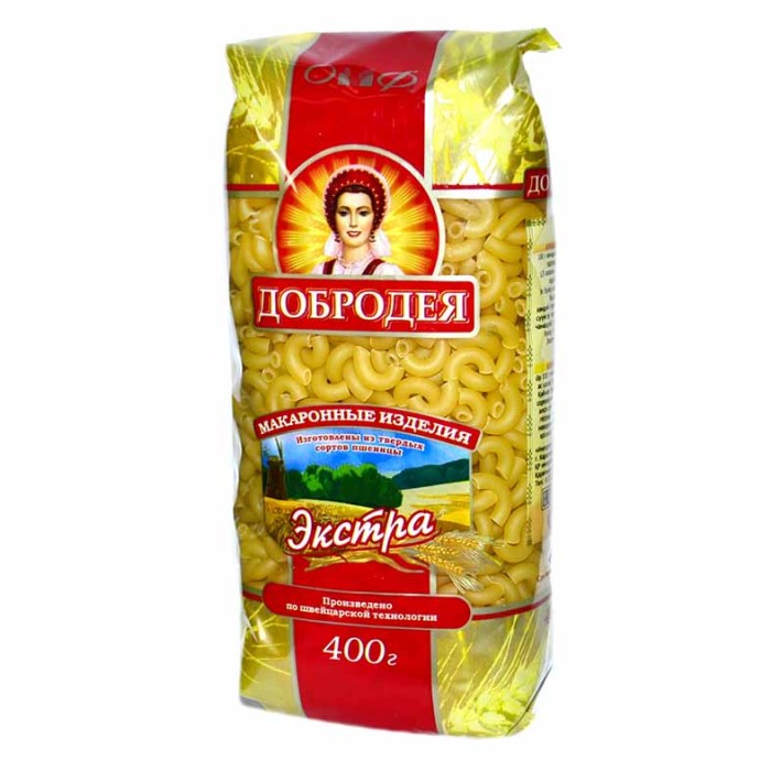 Макароны Добродея рожки-дружки гладкие 400гр м/у