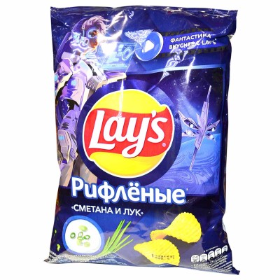 Чипсы Lay&#039;s вкус сметана и лук 225гр м/у