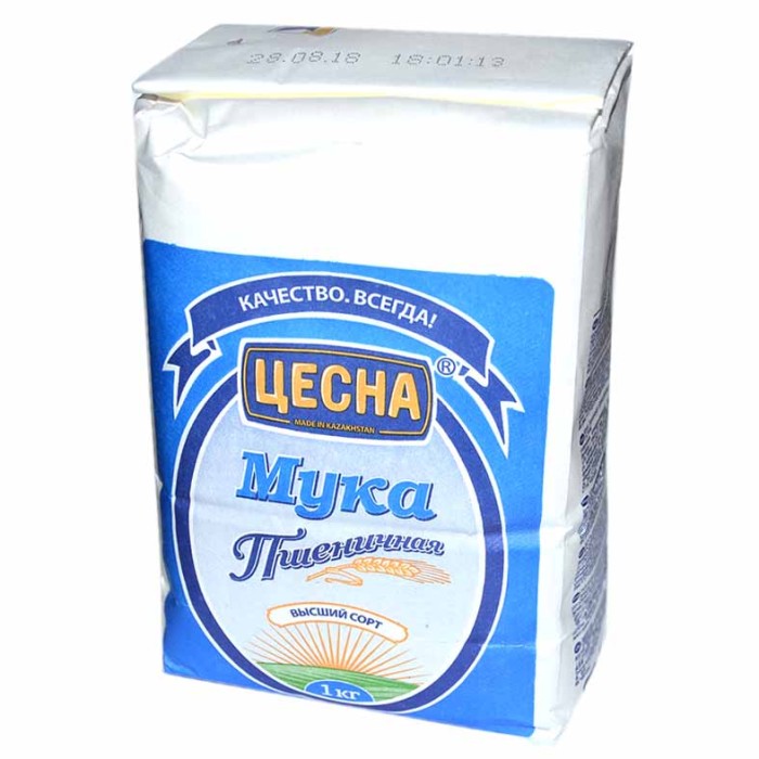 Мука Цесна пшеничная в/с 1кг м/у