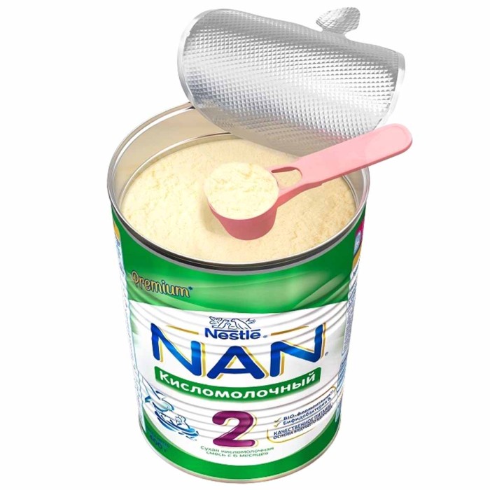 Смесь Nan Premium 2 кисломолочная с 6мес 400гр пэт