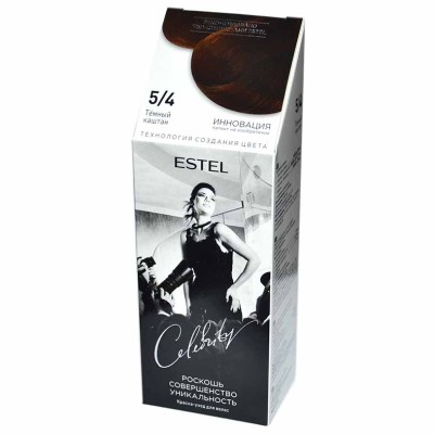 Краска-уход для волос Estel Celebrity 5/4 Темный каштан 125мл к/у