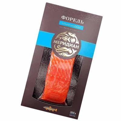 Форель Меридиан филе-кусок с/с 200гр в/у