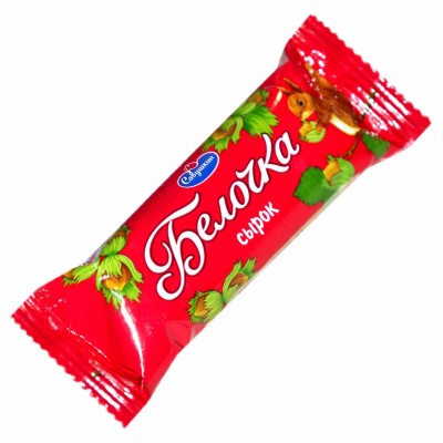 Сырок глазированный Савушкин Белочка шоколад-фундук 20% 40гр м/у