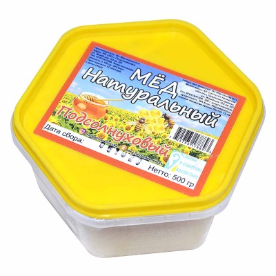 Мед ИП Марчихина Подсолнуховый 500гр пэт сота