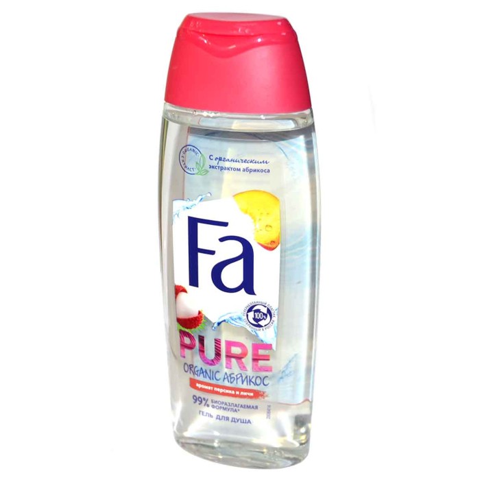 Гель для душа Fa Pure Freshness Organic Персик 250мл пэт