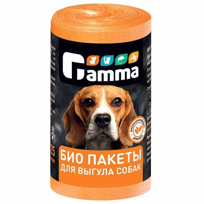Био-пакеты Gamma для выгулв собак 4,7л 25шт