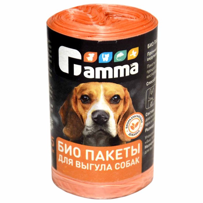 Био-пакеты Gamma для выгулв собак 4,7л 25шт