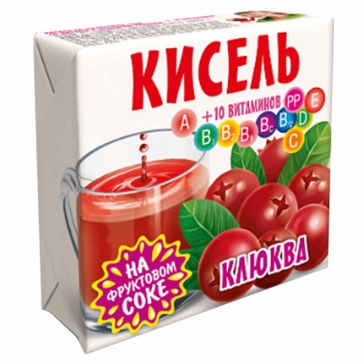 Кисель Трапеза клюква 220гр брикет