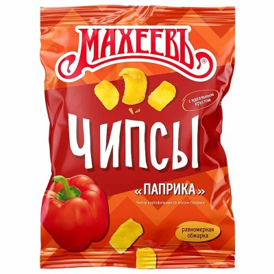 Чипсы Махеевъ со вкусом паприки 80гр м/у