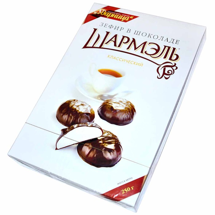 Зефир Шармель классический в шоколаде 250гр к/у