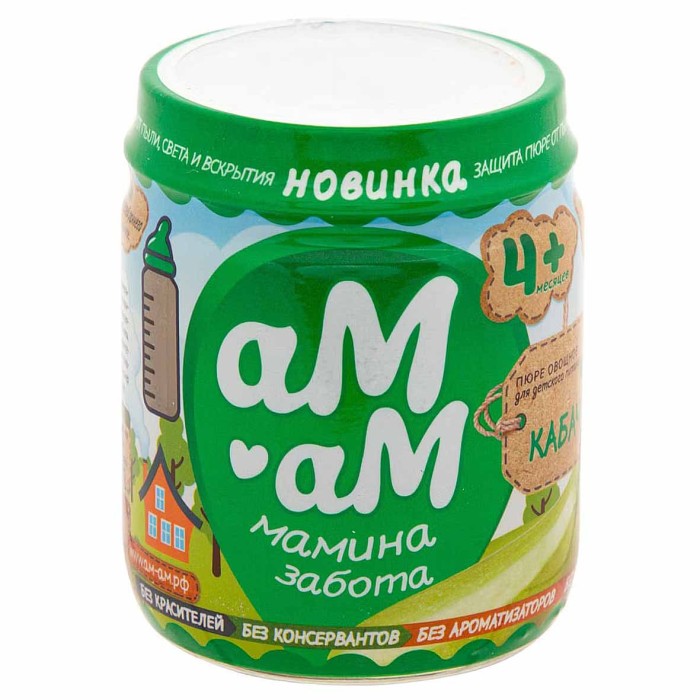 Пюре Ам-ам из кабачков с 4мес 90гр ст/б