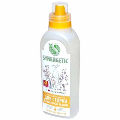Гель для стирки Synergetic деликатных тканей 750мл пэт