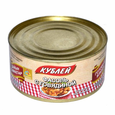 Фасоль Кублей с говядиной белая 325гр ж/б