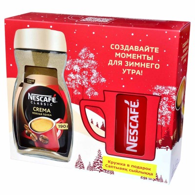 Набор подарочный Nescafe Classic Crema+кружка 190гр к/у