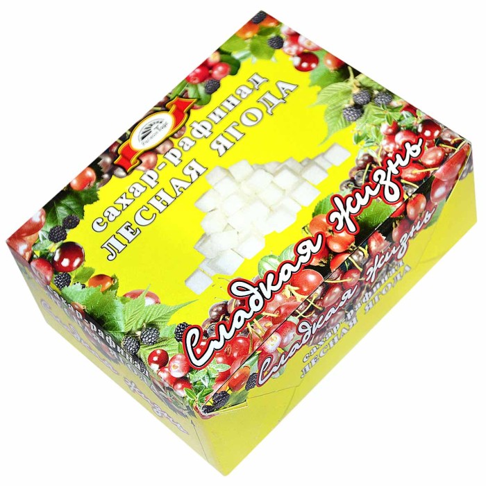 Сахар Отличная кухня Лесная ягода кусковой  450гр к/у