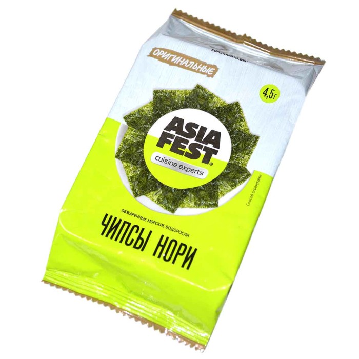 Чипсы нори Asia Fest Оригинальные 4,5гр м/у